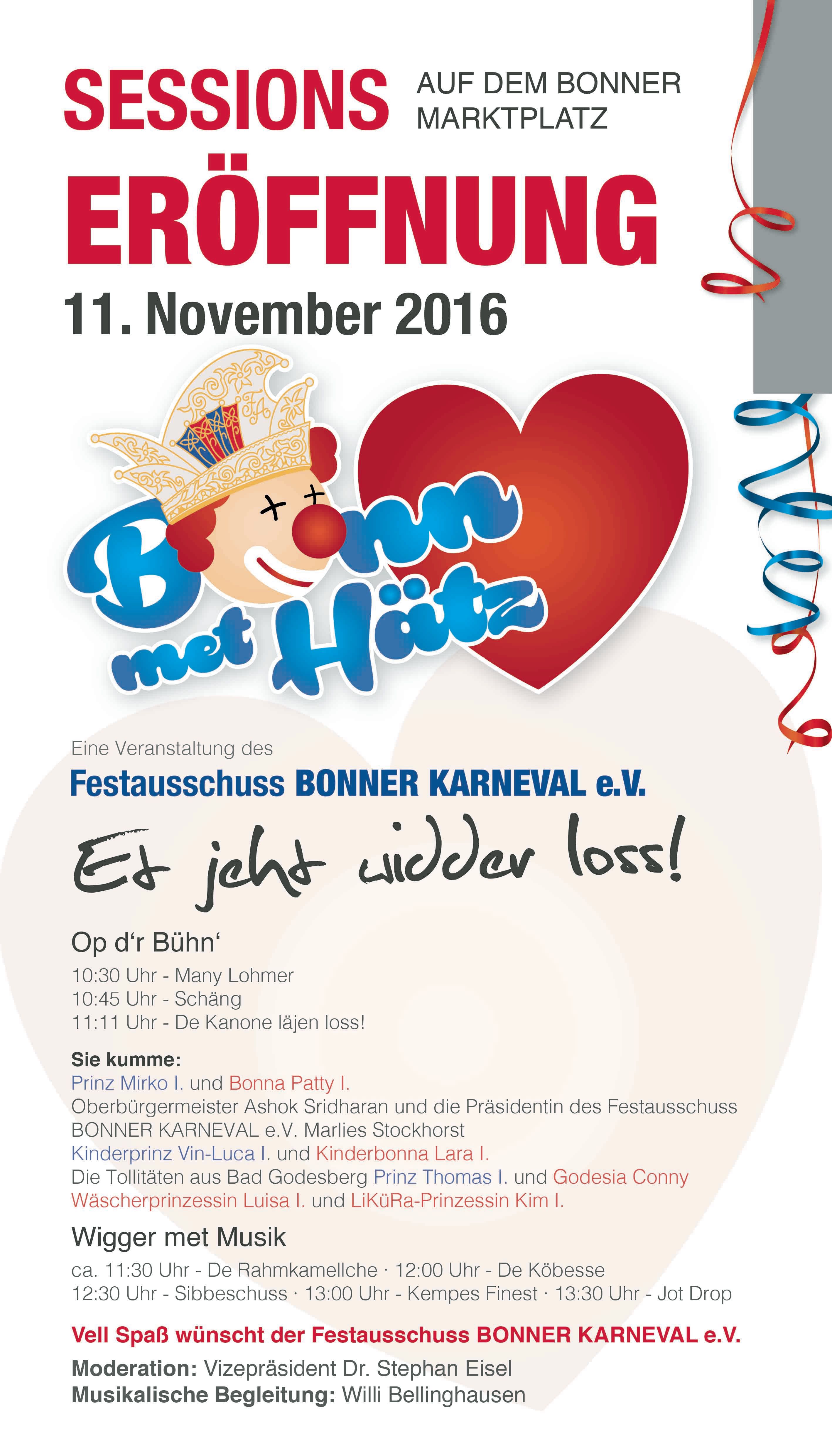 Programm Sessionseroffnung 11 November 2016 Festausschusses