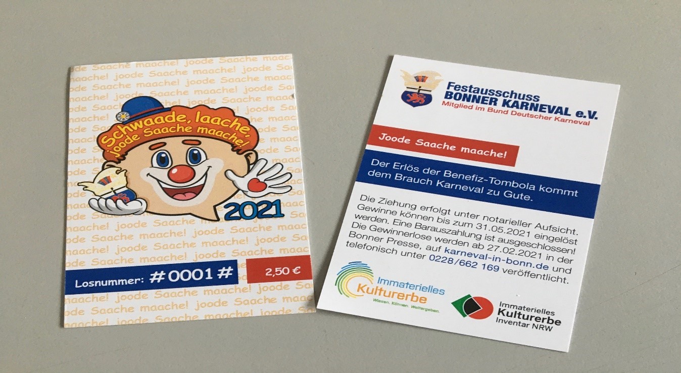 Joode Saache maache!  groe Benefiz-Tombola gestartet!