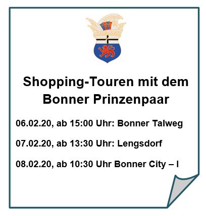Bonner Prinzenpaar Auf Shopping Tour In Lengsdorf Sowie In Der